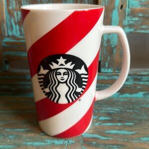 Starbucks Striped Candy Cane Swirl Tall 16 Oz Tall Mug Mermaid 2016